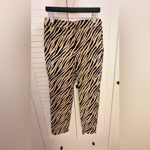 Talbots Black and Tan Animal Print Pants